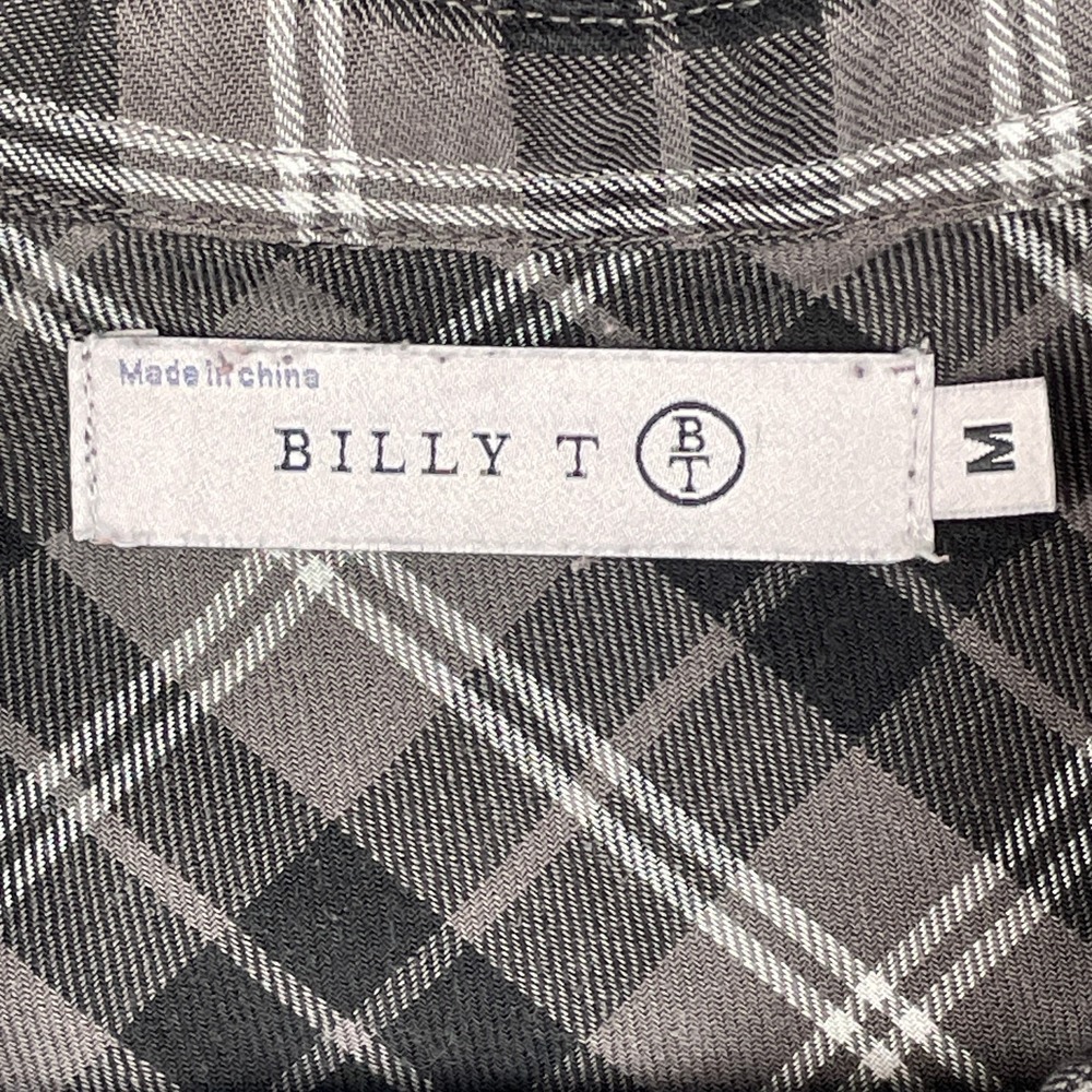 Billy T Top Womens Medium Button Up Plaid Lace Up Back Shirt Country Farmhouse - Picture 2 of 9